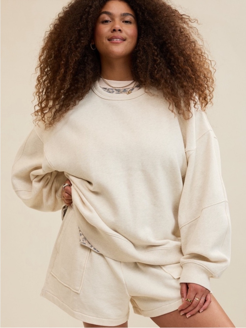 NWT - Aerie “Go-To” Sweatshirt in Heather Frost
